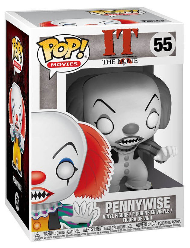 Funko POP! Movies 'IT' (2017) #55 Pennywise (Black & White Variant ...