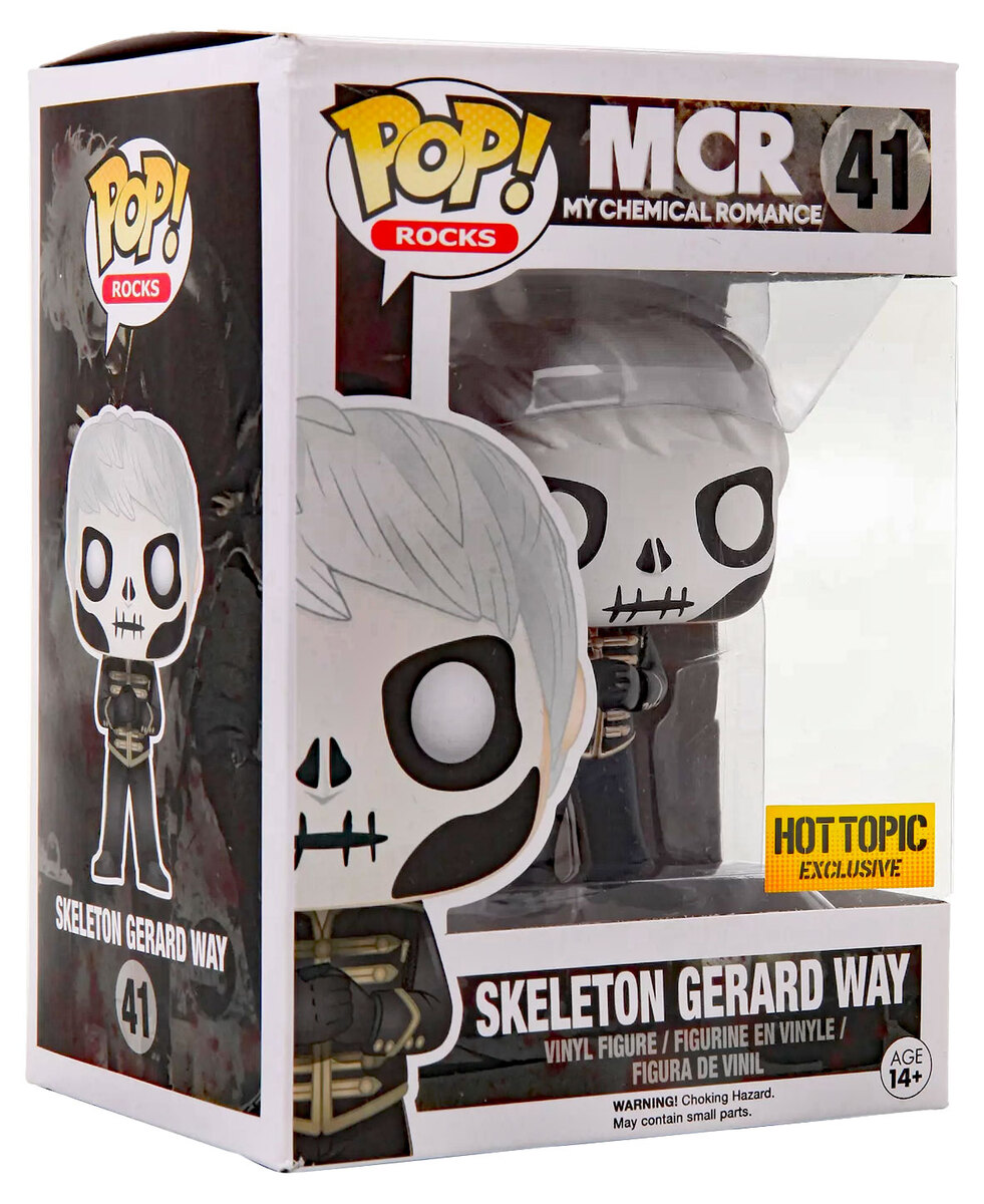 Funko Pop 41 Skeleton Gerard Way My Chemical Romance Hot Topic