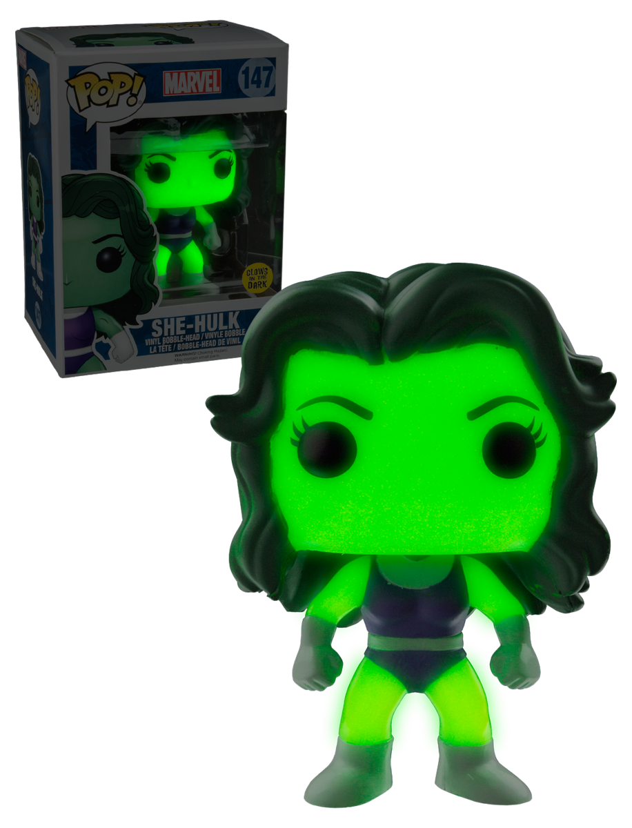 Funko POP! Marvel Comics #147 She-Hulk (Glow-In-The-Dark) - New, Mint ...