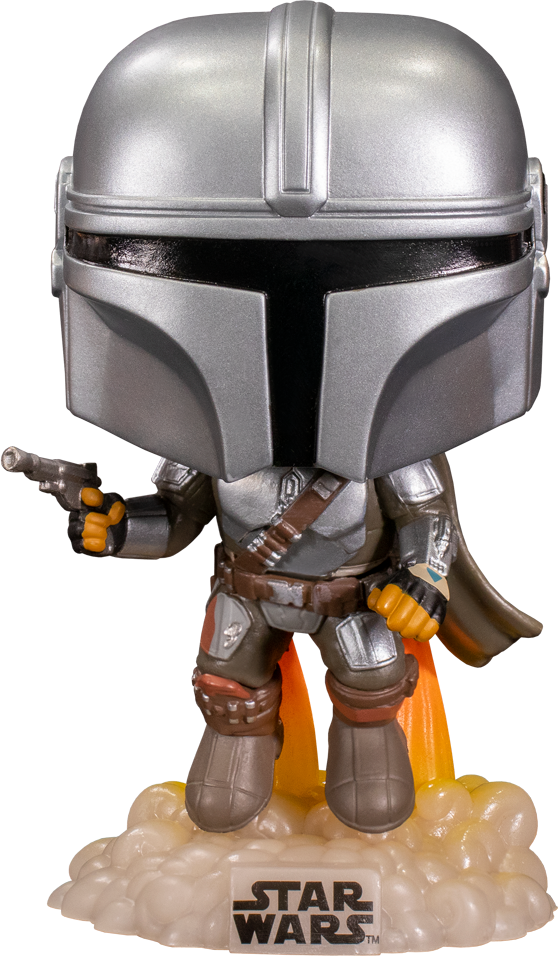 figurine funko pop star wars the mandalorian flying with jet pack