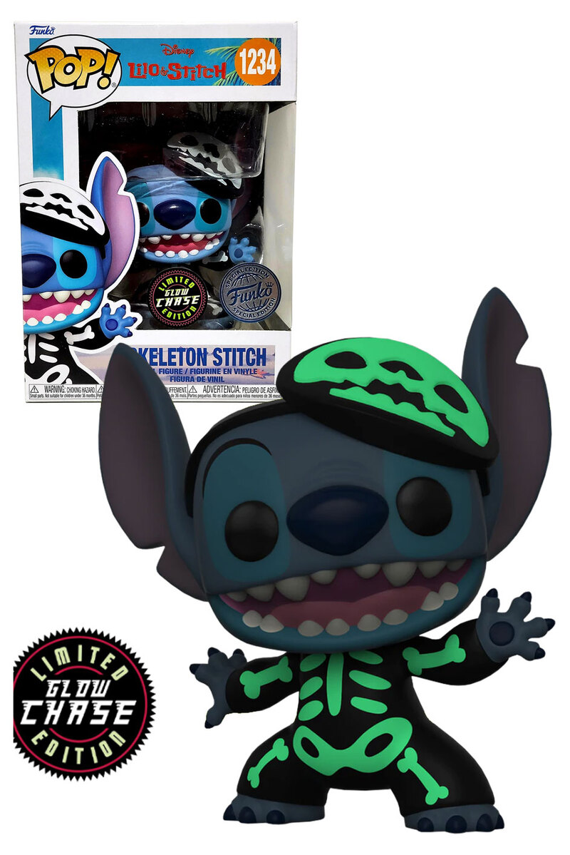 Pop! Funko Stitch Esqueleto #1234  Lilo & Stitch 