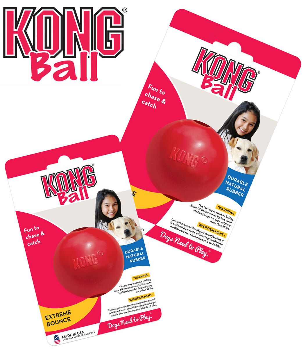 Kong Ball Dog Toy - Classic Red - Two Sizes