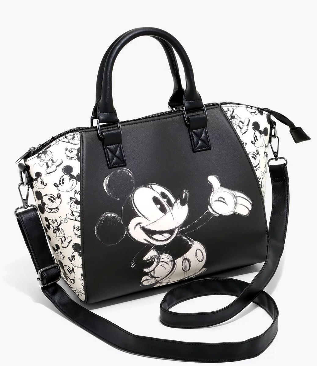 Disney Mickey Mouse Sketch Satchel Bag by Loungefly - New With Tags