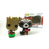 Funko POP! Bobblers Marvel Guardians Of The Galaxy Groot And Rocket - Collector Corps Exclusive - New, Mint Condition