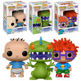 Funko POP! Nickelodeon Rugrats Bundle 225 226 227 Tommy Chuckie Reptar New Mint