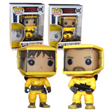 Funko POP! Netflix Stranger Things Hopper And Joyce Bundle (Biohazard Suit) - New, Mint Condition