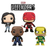 Funko POP! Marvel The Defenders Bundle (#214 Daredevil, #162 Jessica Jones, #163 Luke Cage, #188 Iron Fist) - New, Mint Condition