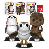 Funko POP! Star Wars The Last Jedi Porg Bundle #195, #198, #198 Open Wings (3 POP Bundle) - New, Mint Condition