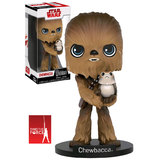 Funko Wobblers (Wacky Wobbler) Star Wars The Last Jedi Chewbacca With Porg - New, Mint Condition