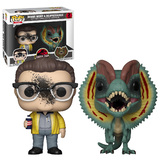 Funko POP! Movies Jurassic Park 25th Anniversary Dennis Nedry And Dilophosaurus - 2 Pack Exclusive - New, Mint Condition