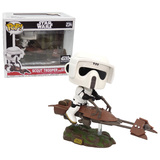 Funko POP! Deluxe Star Wars #234 Scout Trooper On Speederbike  - Smugglers Bounty Exclusive - New, Mint Condition