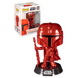 Funko POP! Star Wars The Mandalorian #345 Mandalorian (New Beskar - Red Chrome) - New, Mint Condition