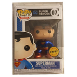 Funko POP! Heroes - DC Super Heroes #07 Superman (Metallic) - Limited Chase Edition - New, Mint Condition