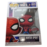 Funko POP! Marvel What If? #945 Zombie Hunter Spidey (Metallic) - New, But Imperfect