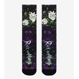 Rick And Morty Heads Paint Splatter Crew Socks - New