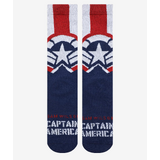 Marvel Captain America Sam Wilson Crew Socks By Bioworld - New