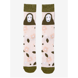 Studio Ghibli Spirited Away No-Face Flowers Crew Socks - New