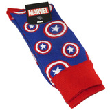 Marvel Captain America's Shield Crew Socks - Bioworld - New - Mens Size 6-12