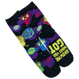 Rick And Morty 'Show Me What You Got' Crew Socks - Loot Crate Exclusive - New - Mens Size 6-12