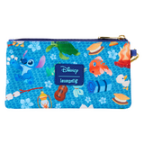 Loungefly Disney Lilo & Stitch Camping Cuties All-Over Print Nylon Zipper Pouch Wristlet Wallet - New, With Tags