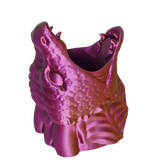 Supportive Solutions 3D Printed Dragon Head Planter - One Size - New, Handmade