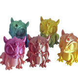 Supportive Solutions 3D Printed Baby Dragons Ornament Set - Set Of 5 - New, Handmade