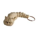 Supportive Solutions 3D Printed Persian Cat Flexi Bag Charm Keychain - One Size - New, Handmade