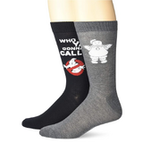 Ghostbusters Logo & Stay-Puft Marshmallow Man Crew Socks (2 Pair) By Ghost Corps - New