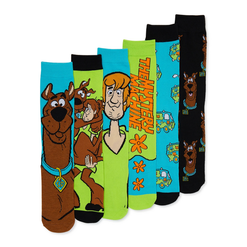 Warner Bros. Scooby Doo! Crew Socks (6 Pair) - New