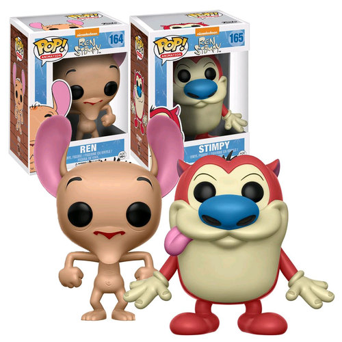 Funko POP! Ren And Stimpy Bundle #164 & #165 New Mint Condition Nickelodeon