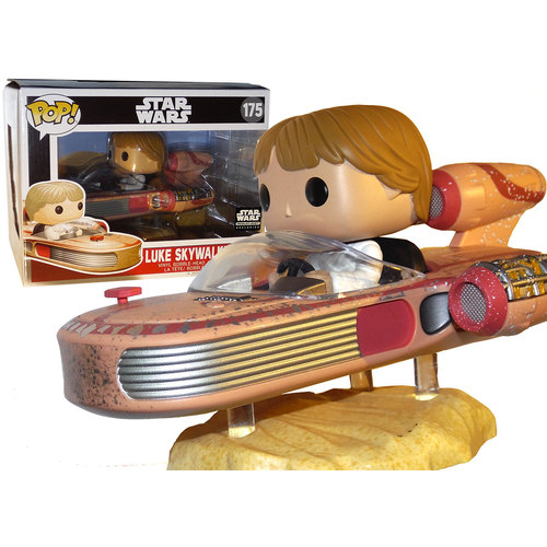 Funko Deluxe POP! Star Wars Luke Skywalker With Speeder #175 EXCLUSIVE New With BOX DAMAGE