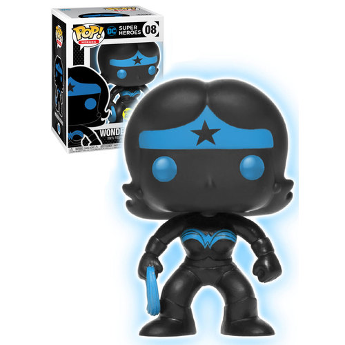 Funko POP! Heroes DC Super Heroes Justice League #08 Wonder Woman Silhouette (Glows In The Dark) - New, Mint Condition