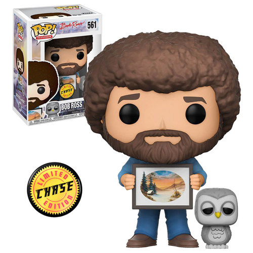 Funko POP! Television Bob Ross The Joy Of Painting #558 Bob Ross And Hoot - Limited Edition Chase - New, Mint Condition