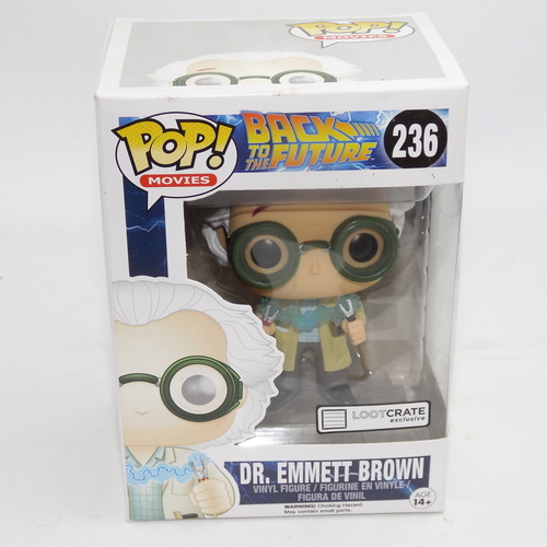 Funko POP! Movies Back To The Future #236 Dr Emmett Brown Exclusive New Box Damaged