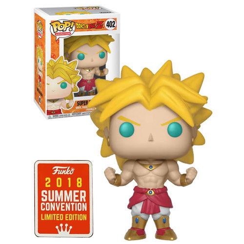 Funko POP! Animation Dragonball Z #402 Super Saiyan Broly - Funko 2018 San Diego Comic Con (SDCC) Limited Edition - New, Mint Condition