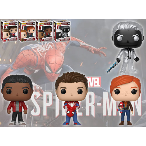 Funko POP! Games Marvel Spider-Man (4 POPs) - New, Mint Condition