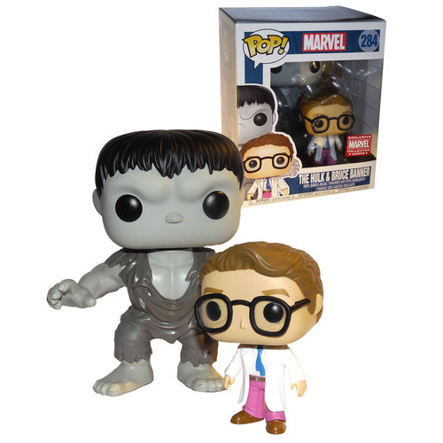 Funko POP! Marvel #284 The Hulk & Bruce Banner - Collector Corps Exclusive 6" Super-Sized - New, Mint Condition