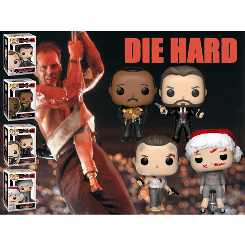 Funko POP! Movies Die Hard Bundle (4 POPs) - New, Mint Condition