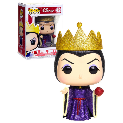 Funko POP! Disney #42 Evil Queen (Glitter) - Diamond Collection - New, Mint Condition