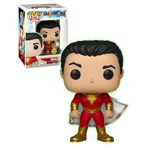 Funko POP! Heroes DC Shazam #260 Shazam (Glows In The Dark) - New, Mint Condition