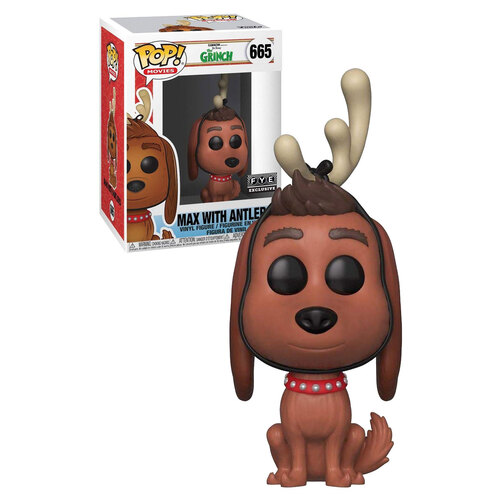 Funko POP! Movies Dr. Seuss The Grinch #665 Max With Antlers - Limited FYE Exclusive - New, Mint Condition