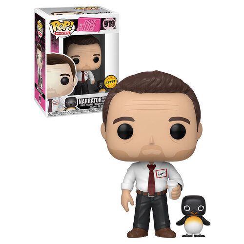 Funko Pop! Movies Fight Club #919 Narrator With Power Animal POP! Vinyl - Limited Chase Edition - New, Mint Condition