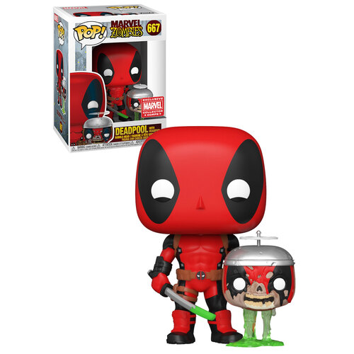 Funko POP! Marvel Zombies #667 Deadpool With Headpool Collector Corps ...