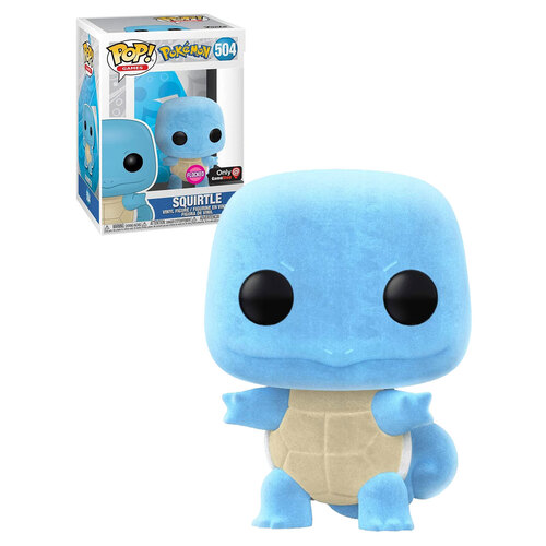 Funko POP! Games Pokemon #504 Squirtle (Flocked) - Limited Gamestop Exclusive - New, Mint Condition