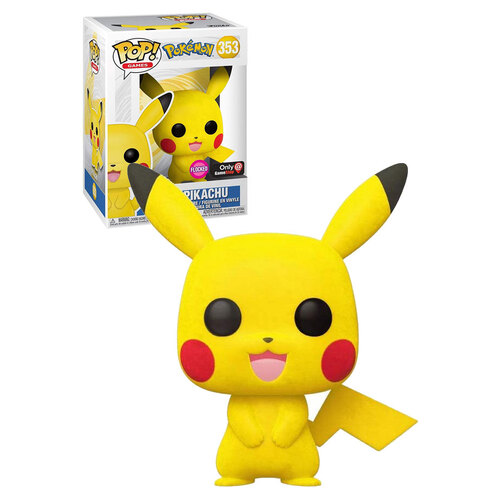 Funko POP! Games Pokemon #353 Pikachu (Flocked) - Limited Gamestop Exclusive - New, Mint Condition