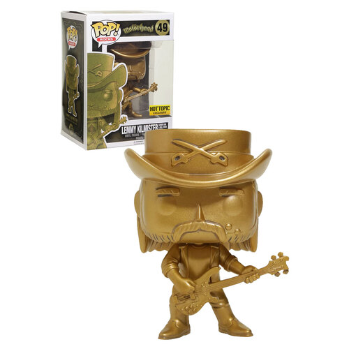 Funko POP! Rocks Lemmy Motorhead (Gold Rainbow Bar) - Limited Hot Topic Import - New, Mint Condition