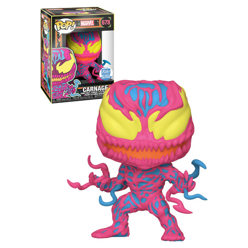 Funko POP! Marvel #678 Carnage (Black Light) - Limited Funko Shop Exclusive - New, Mint Condition