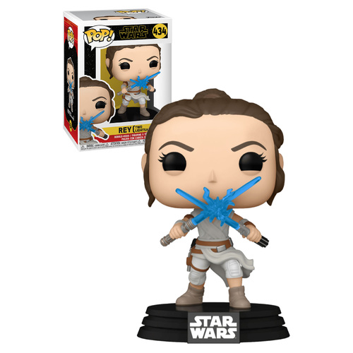 Funko POP! Star Wars #434 Star Wars - Rey With Two Lightsabers Pop!  - New, Mint Condition