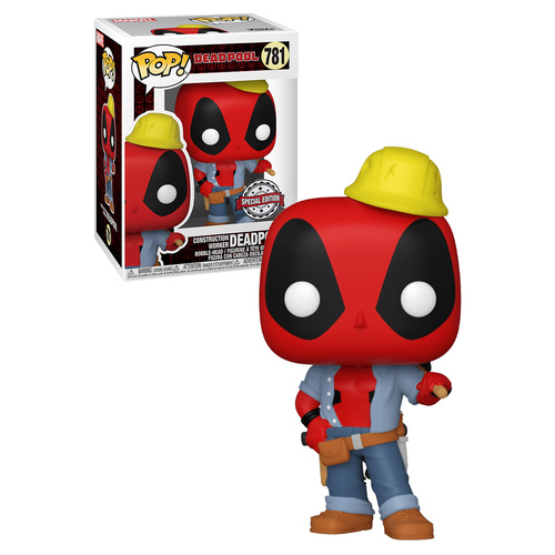 Funko POP! Marvel 30th Anniversary #781 Construction Worker Deadpool ...