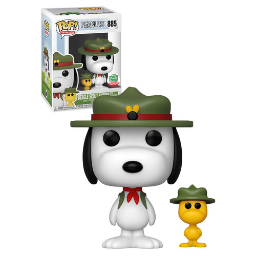 Funko POP! Animation Peanuts #885 Beagle Scout Snoopy With Woodstock - Funko Shop Limited Edition - New, Mint Condition